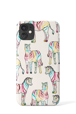 Rainbow Zebra Phone Case (Cream)