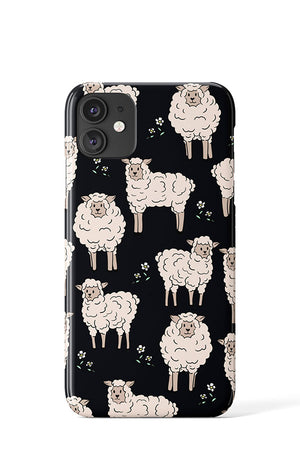 Sheep Print Phone Case (Black) | Harper & Blake