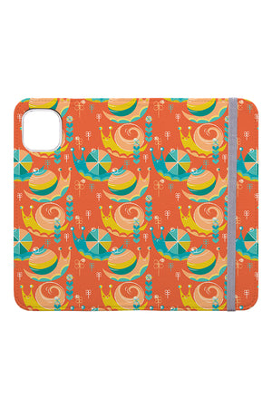 
            
                Load image into Gallery viewer, Snail Pattern by Givi Carter Wallet Phone Case (Red) | Harper &amp;amp; Blake
            
        