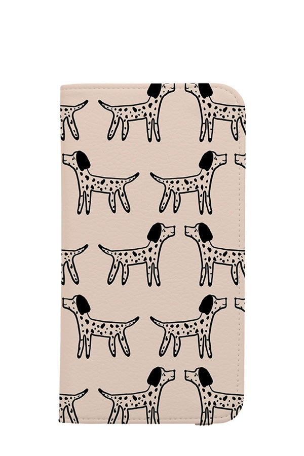 Spotty Dogs Wallet Phone Case (Cream)