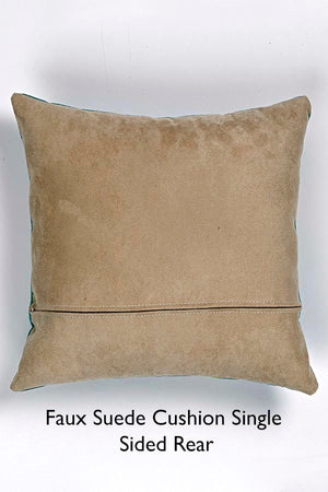 Faux Suede Cushion Single Sided Rear | Sand Brown Background | Harper & Blake