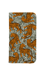 Tiger Skin Print Wallet Phone Case (Khaki)