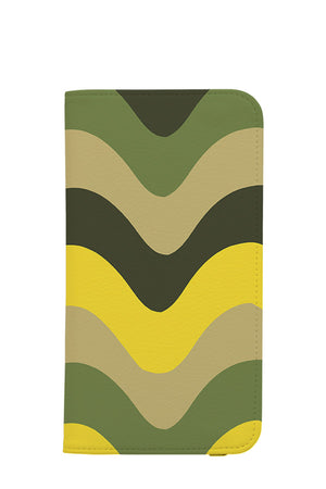 Wave Wallet Phone Case (Green & Yellow) - Harper & Blake