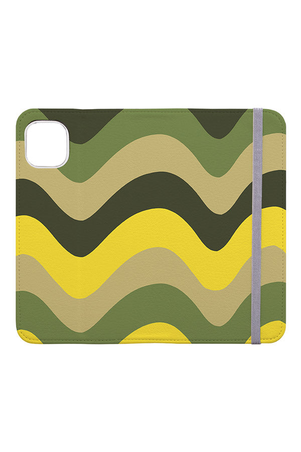 Wave Wallet Phone Case (Green & Yellow) - Harper & Blake