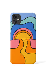 Wavy 70s Sunrise Phone Case (Colourful)
