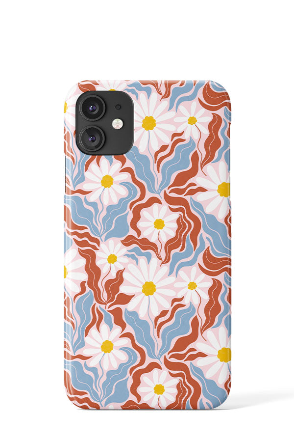 Swirl Daisy Field by Emelie Pils Phone Case (Red)