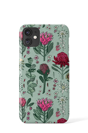 Australian Flora Woodcut By Daniela Glassop Phone Case (Green) | Harper & Blake