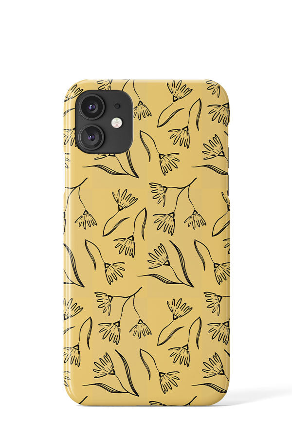 Daisy Sketch by May Cart Print Art Phone Case (Yellow) | Harper & Blake