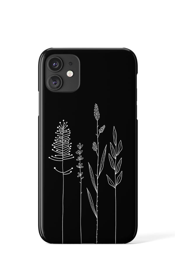 Standing Wildflowers Phone Case (Black) | Harper & Blake