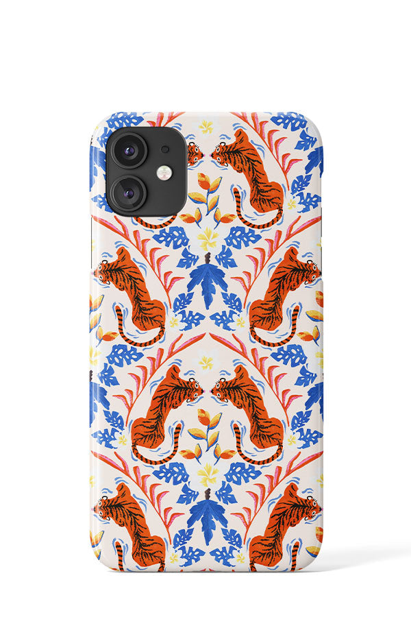 Tiger Kiss Damask By Lidia Snitsar Phone Case (White) | Harper & Blake