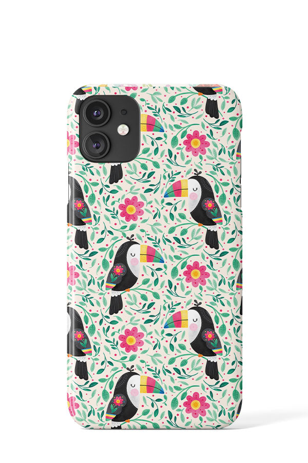 Floral Toucan By Noonday Design Phone Case (White) | Harper & Blake