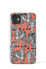 Zebra Pattern Phone Case (Coral)