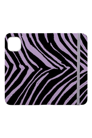 
            
                Load image into Gallery viewer, Zebra Animal Wallet Print Phone Case (Lilac Purple) | Harper &amp;amp; Blake
            
        