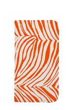 Zebra Animal Print Wallet Phone Case (Orange)